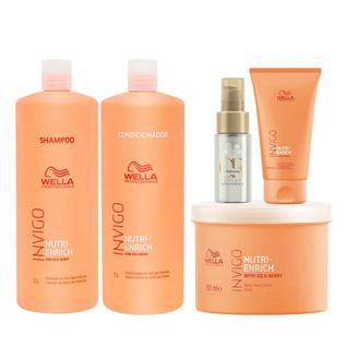 Wella Professionals Invigo Nutri-Enrich Kit  Shampoo + Condicionador + Máscara + Creme + Ó