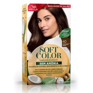 Wella Soft Color Tonalizante Castanho Médio 40 Sem Amônia Cobre Brancos Hidratante