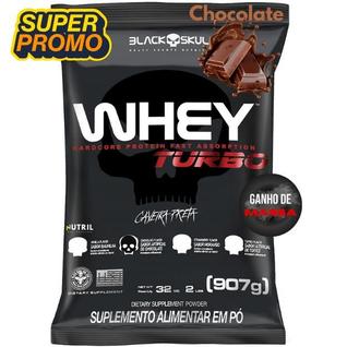 Whey Protein Black Skull 907g Concentrado TURBO  Proteína para Ganho de Massa e Cresciment