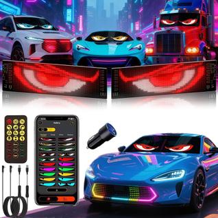 YOUBISON 2PCS Luz Olhos de Diabo 10,2x34,8 cm para Para-brisa de Caminhão, Painel de LED M