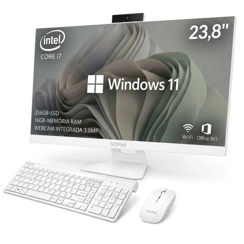 All In One Computador Intel I7 16gb Ssd256gb Tela 23,8 Full HD PC