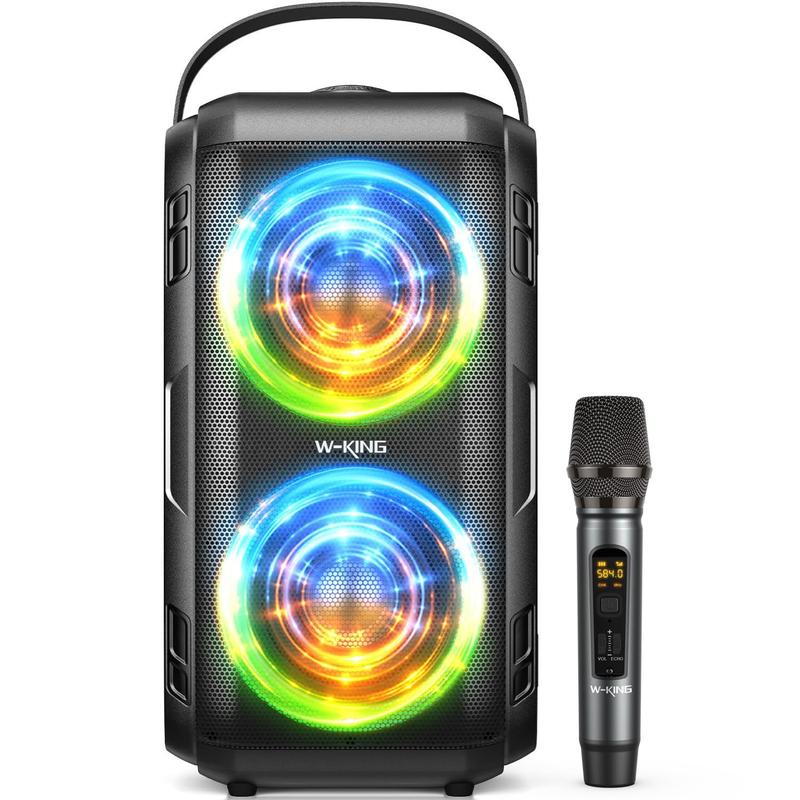 Alto-falante Bluetooth W-KING T9 80W com microfone sem fio - Caixa