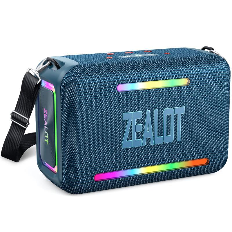 Alto-falante Bluetooth ZEALOT 120W sem fio IPX6 LED impermeável