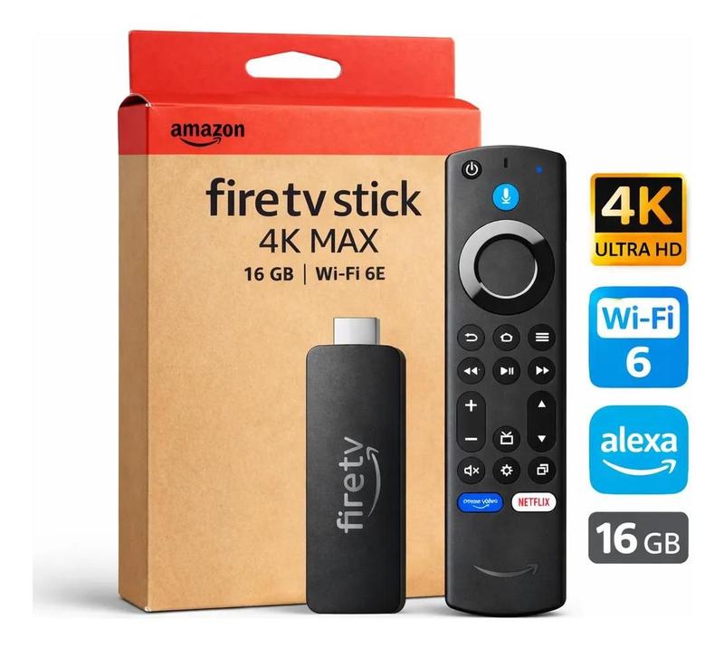 【未使用】Fire TV Stick 4K Max Amazon Fire TV Stick 4K Max 2ª Geração 16GB, WiFi 6E Sistema Fire