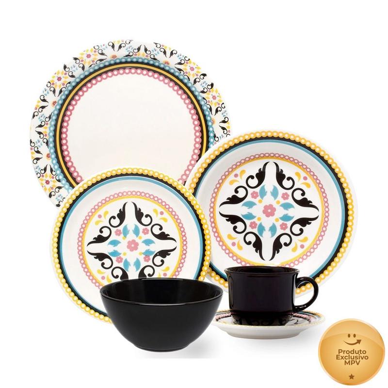 Aparelho de Jantar e Chá Oxford Mail Order Luiza com 20 Peças + 1