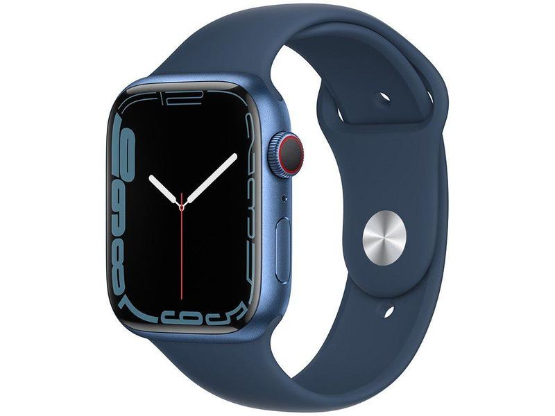 新品★Apple Watch Series 7 GPS + Cellular Apple Watch Series 7 45mm GPS + Cellular Azul - Alumínio Pulseira
