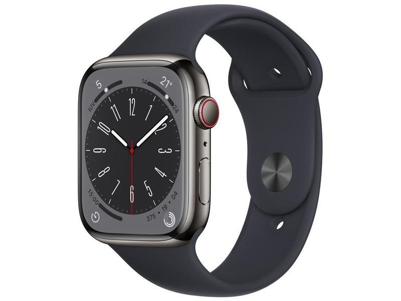 Apple Watch Series 8/GPS+セルラー/45mm ⑤ Apple Watch Series 8 45mm GPS + Cellular Caixa Grafite Aço