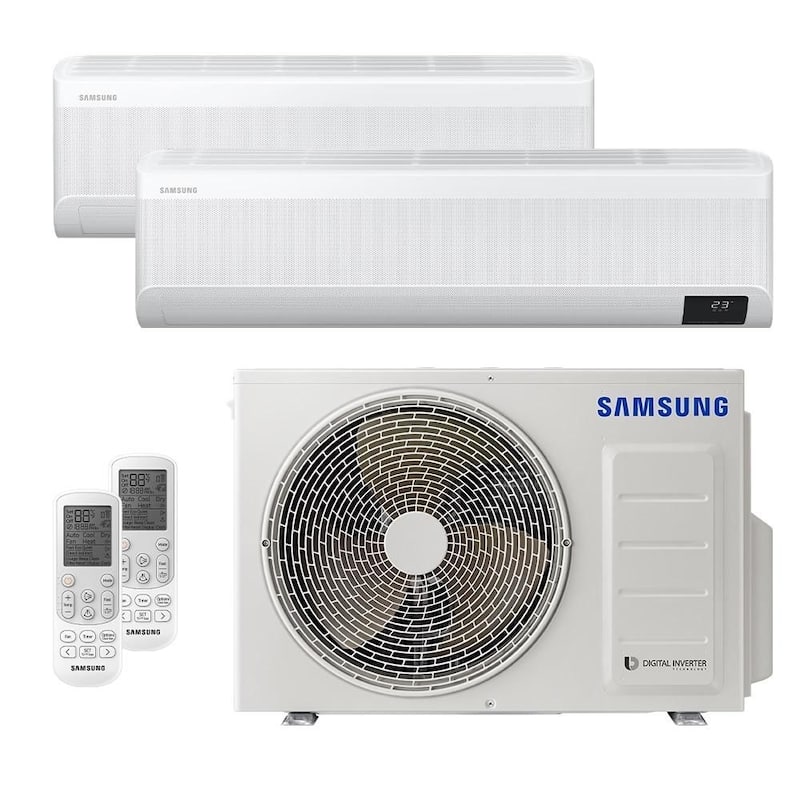Ar-Condicionado Multi Split Inverter 18000 BTUs Samsung Quente e Frio (1 Evap. HW 9000 + 1 Evap. HW 18000) 220V