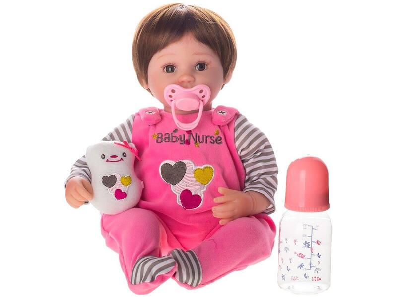 Bebê Reborn Nurse Laura Baby 40cm com Acessórios - Boneca Reborn
