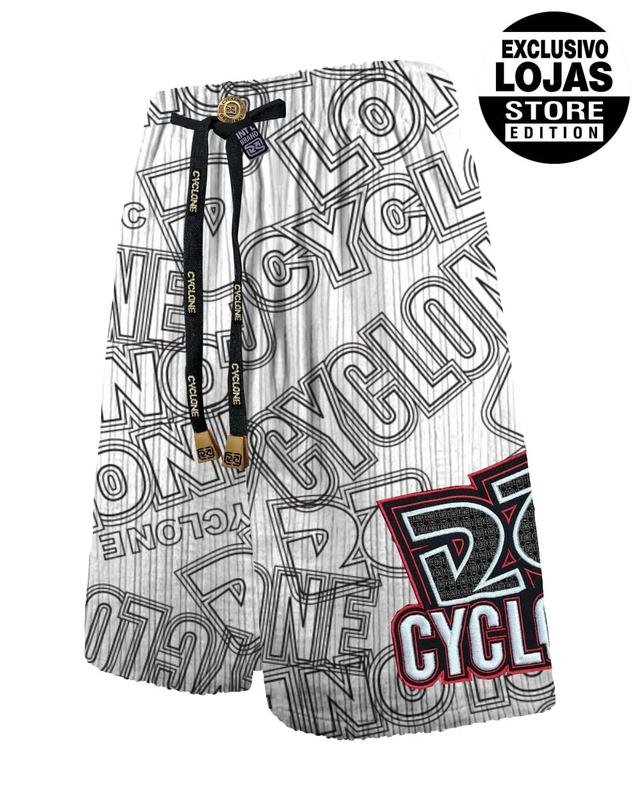 Bermuda Cyclone Veludo Giant Letters - Bermuda Esportiva
