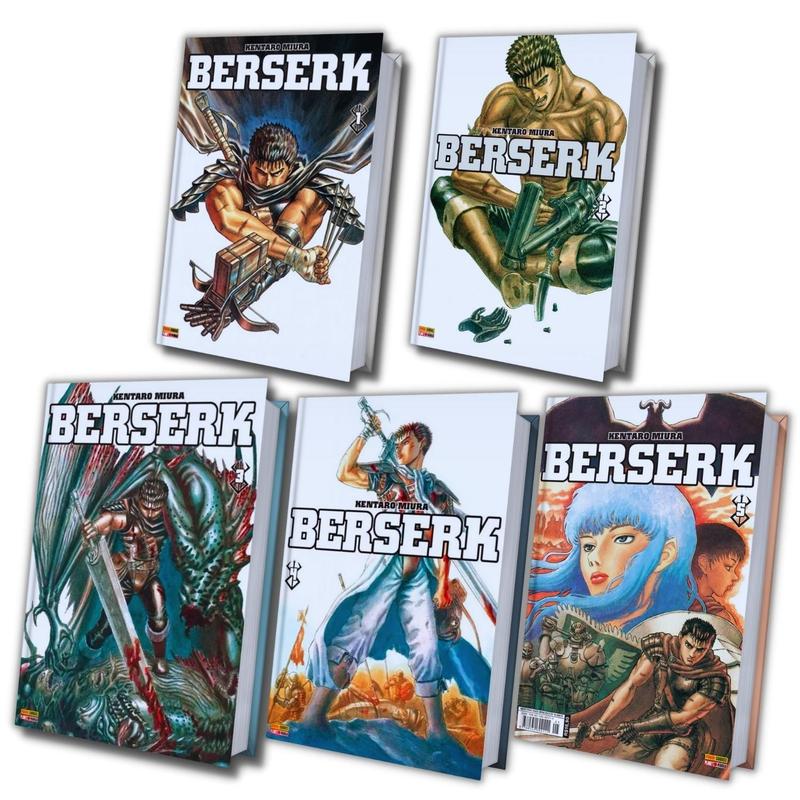Berserk Genga Art copy complete sets 17枚 Berserk Edição de Luxo Mangá Vol. 1 Ao 7 - KIT Panini em Português