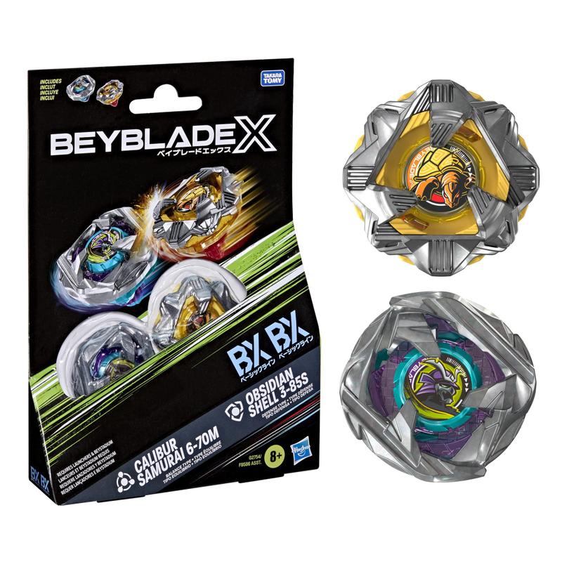 Beyblade X Calibur Samurai 6-70M & Obsidian Shell 3-85S - Sabre de