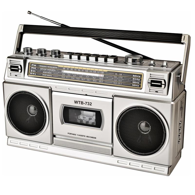 Boombox Retro WISCENT WTB-732 Cassette Bluetooth de los 80 - Rádio