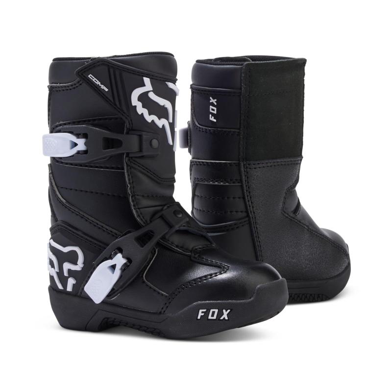 Botas de Motocross Fox Racing Comp Kids - Pretas - Tamanho 13