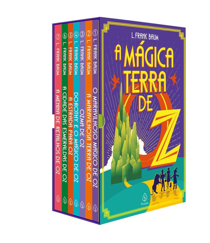 Box - A mágica Terra de Oz - vol. I - com sete livros e marcadores