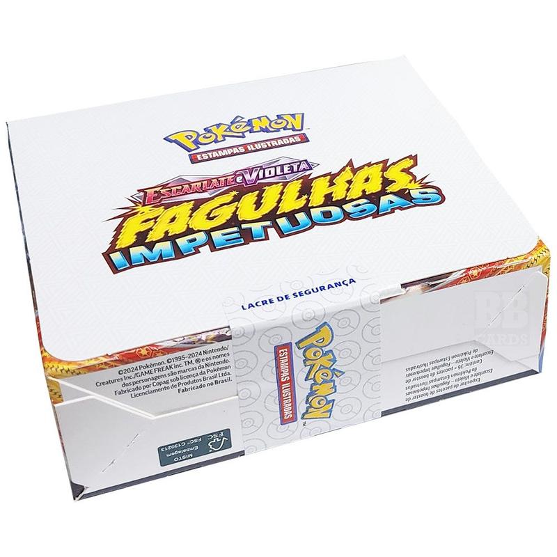 booster box fagulhas impetuosas Caixa de - Escarlate e Violeta 8 Blister Quadruplo Pokemon TCG Fagulhas