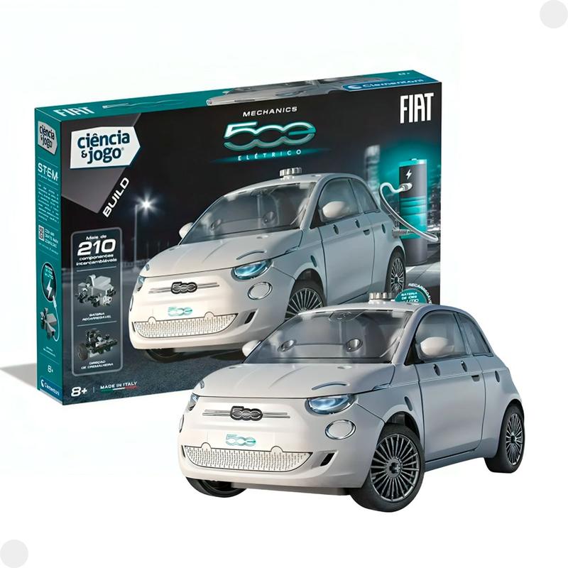 Brinquedo Modelo Carro Fiat 500 Elétrico F01477 - Fun - Mini