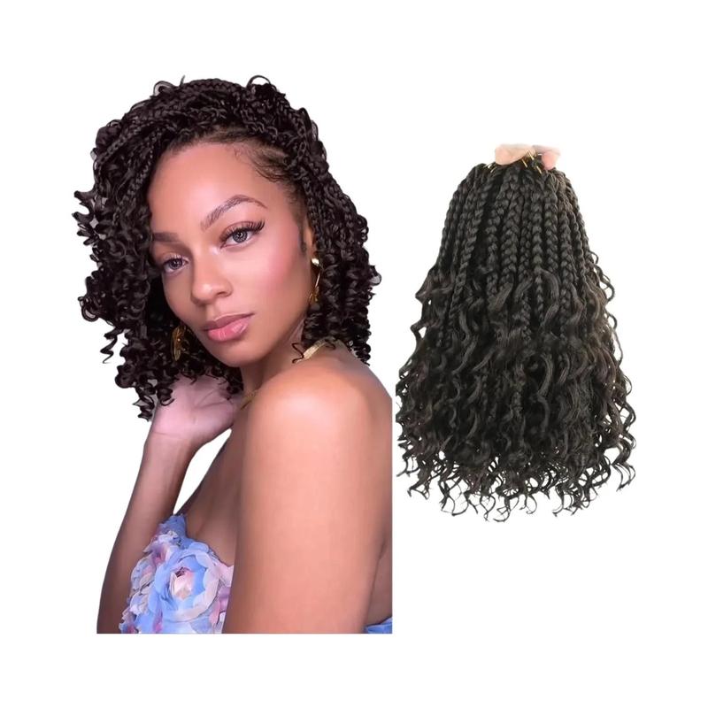 さとし　Chapado ヘアライン　黒　Hn Cabelo Sintético Cacheado Boho Para Mulheres, Tranças Box Braids