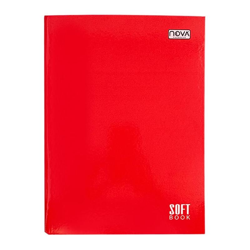 Caderno Brochura Vermelho Kaz 96 Folhas Grande 200mm X 275mm