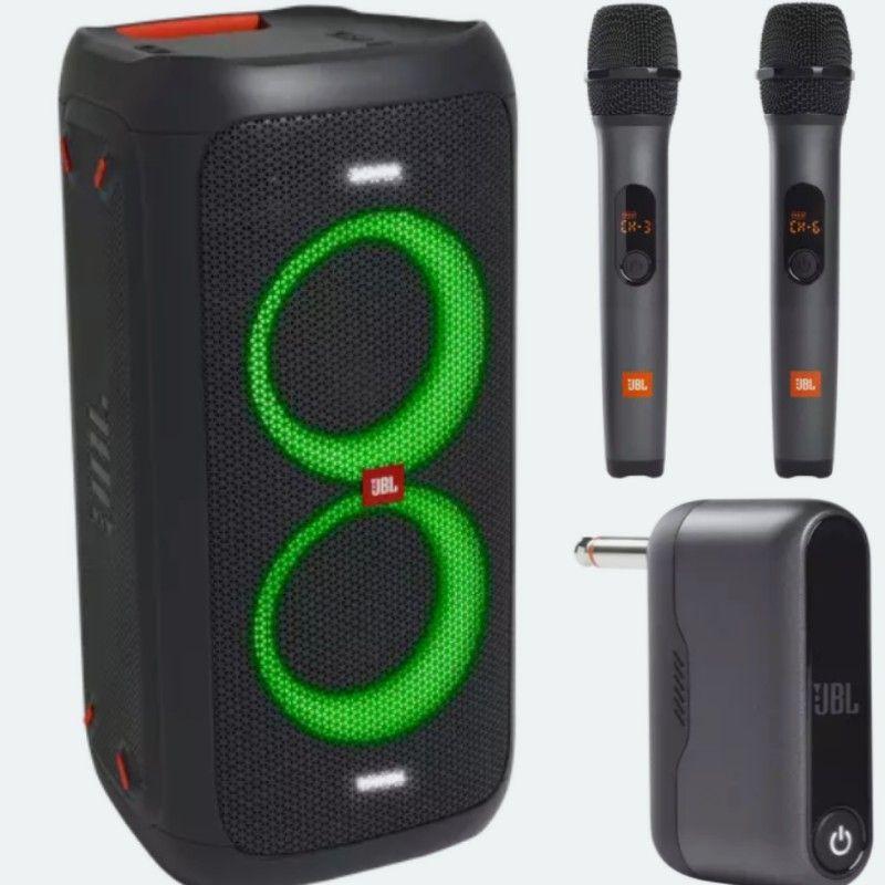 Caixa De Som PartyBox 100 Bluetooth + 2 Microfones s/fio JBL