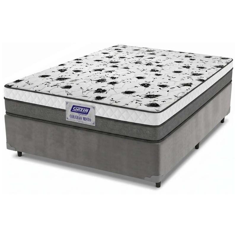 Cama Box Casal Colchão Espuma D33 Fort 138x188x59cm Gazin