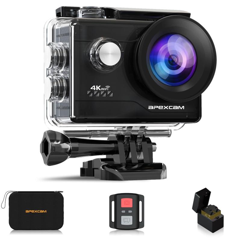 Câmera de Ação Apexcam M80 Air 4K - 20MP - WiFi - À Prova D'Água