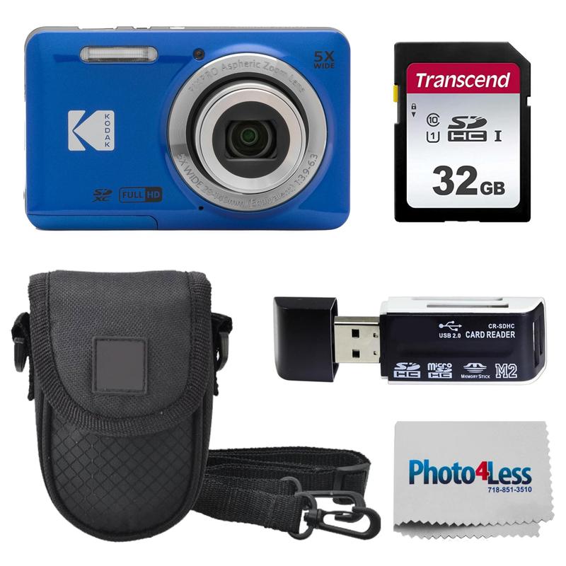 Câmera digital KODAK PIXPRO FZ55 16MP com zoom 5X de apontar e