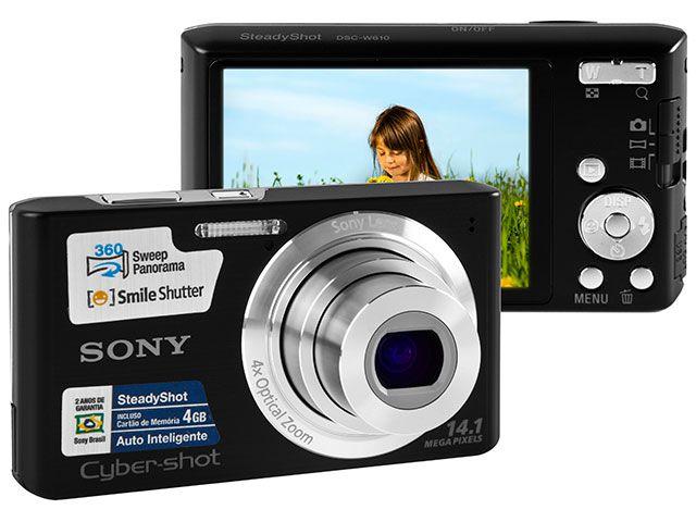 Câmera Digital Sony Cyber-Shot W610 14.1MP - LCD 2,7 Zoom Óptico