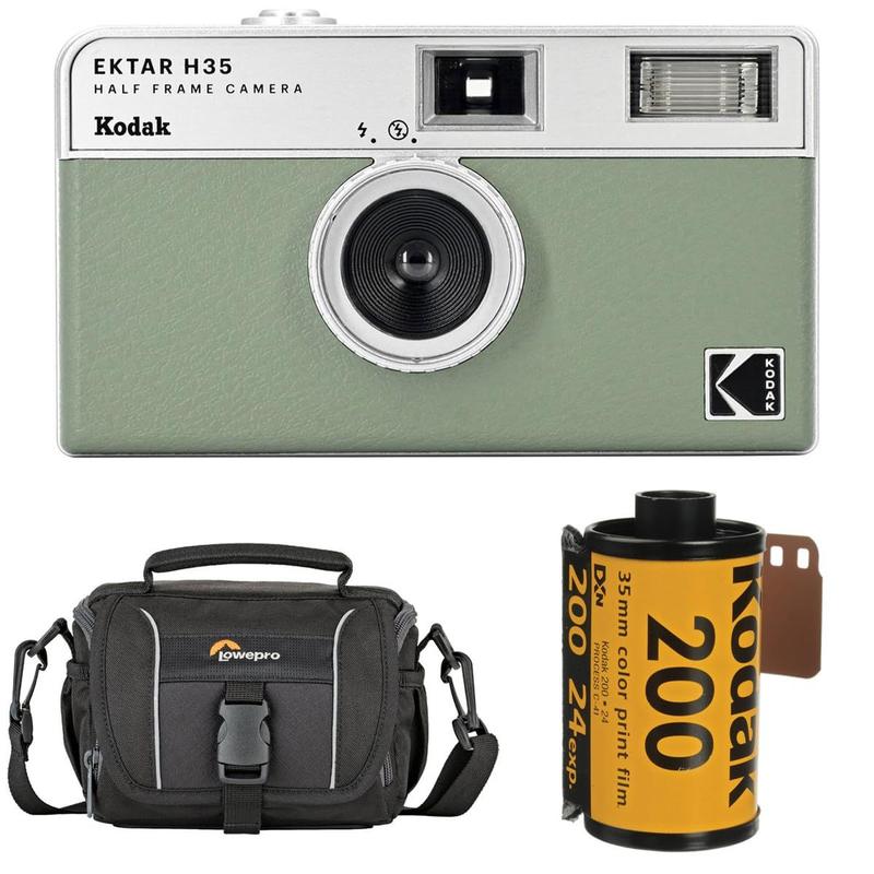 Câmera Kodak EKTAR H35 Half Frame com filme e bolsa - Câmera Semi