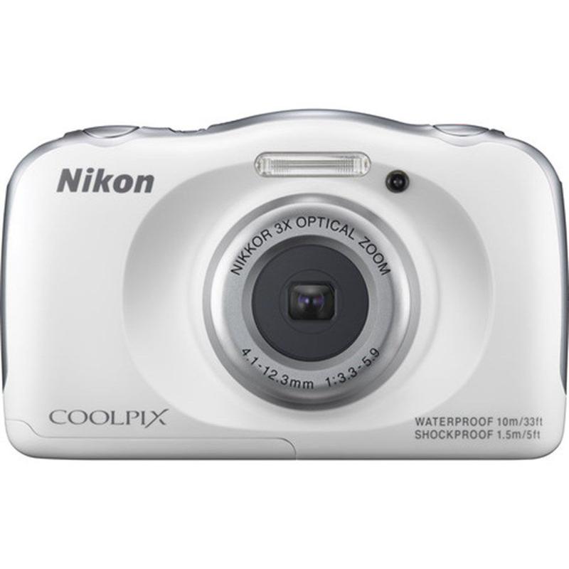 Camera Nikon À Prova D'água Coolpix S33 Branca - Câmera Semi e