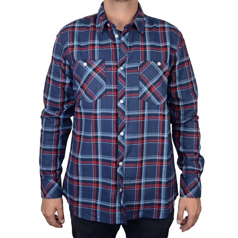 Camisa Masculina Nicoboco ML Flanela Xadrez Nomad Marinho - 24516