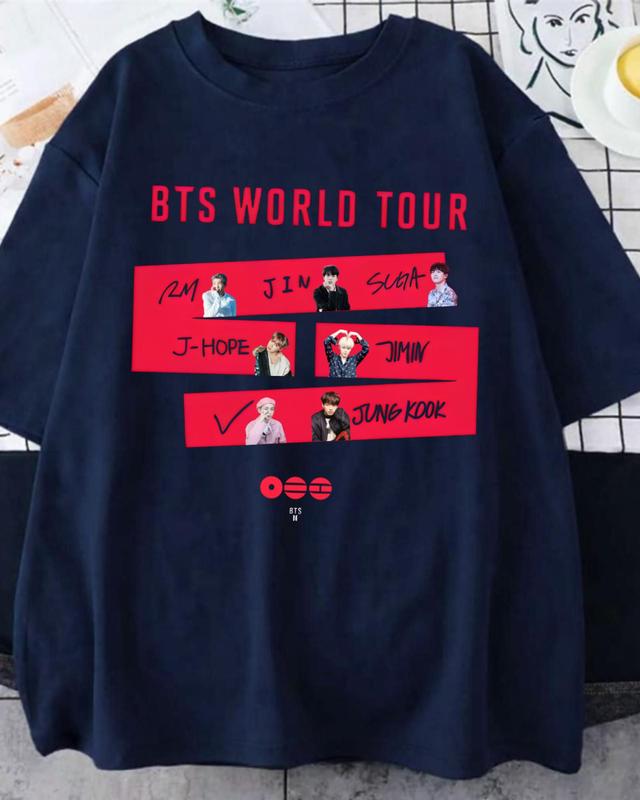 Camiseta BTS World Tour 2026 Aesthetic Unissex - Sneko Store