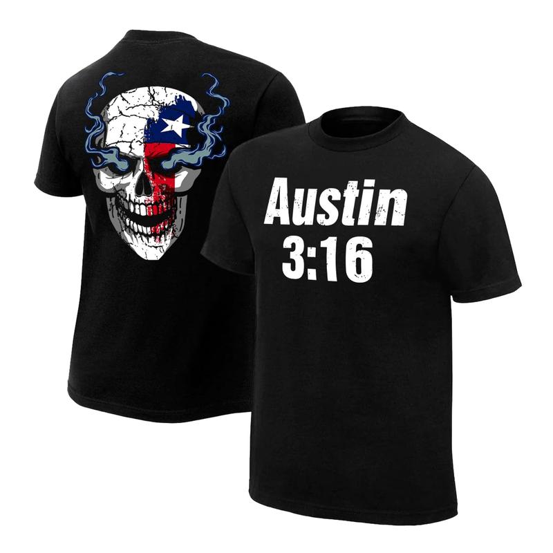 Camiseta masculina Suopaint Black Stone Cold Steve Austin 3:16