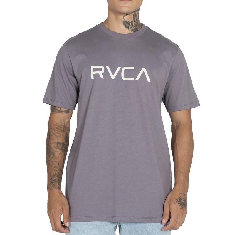 Camiseta RVCA Big RVCA WT25 Masculina Roxo Claro - Camisa e