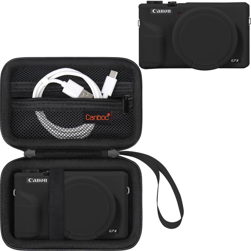 Capa de câmera Canboc para Canon PowerShot G7X Mark III preta