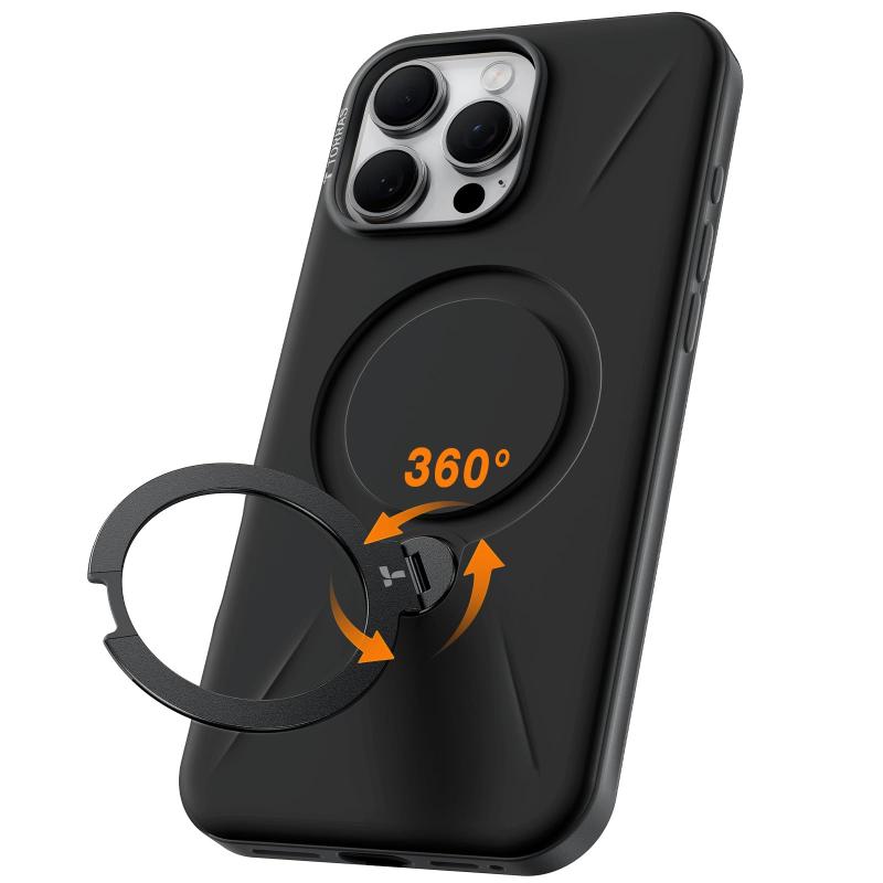 iPhone16 128GB ブラック＋TORRAS OstandQ3 Spin Capa Magnética TORRAS Ostand Spin para iPhone 16 Pro Max - Preta