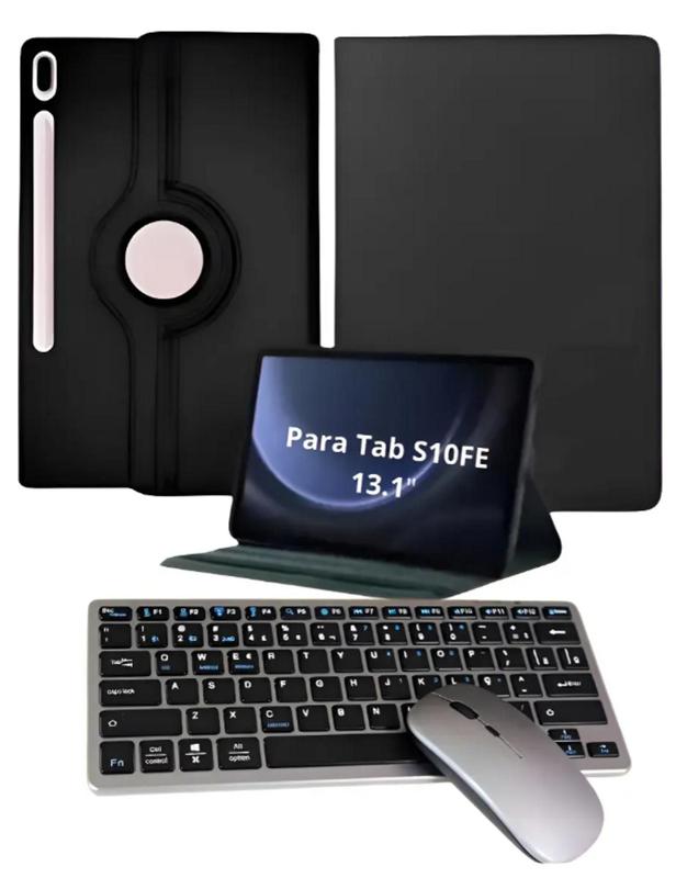 Capa Para Galaxy Tab S10fe 13.1 + Teclado E Mouse Bluetooth