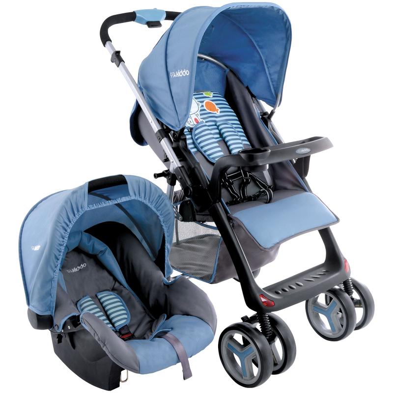 Carrinho de Bebê Travel System Zap + Nest Azul Lenox Kiddo