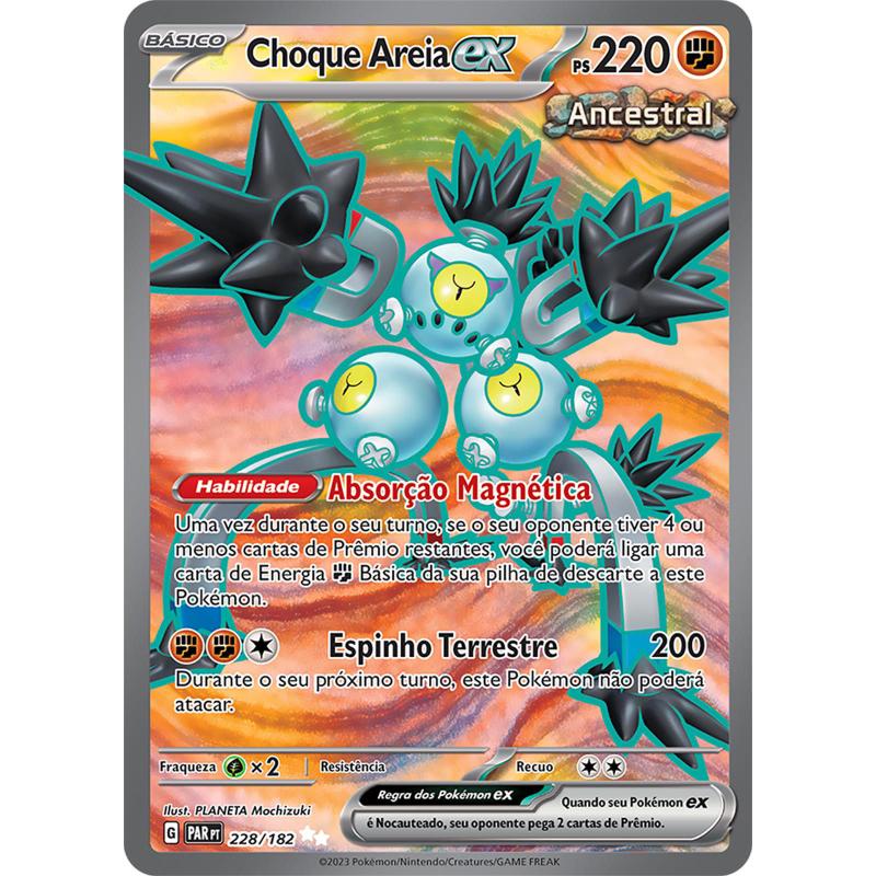 Carta Pokémon - Choque Areia ex 228/182 - Fenda Paradoxal - Copag