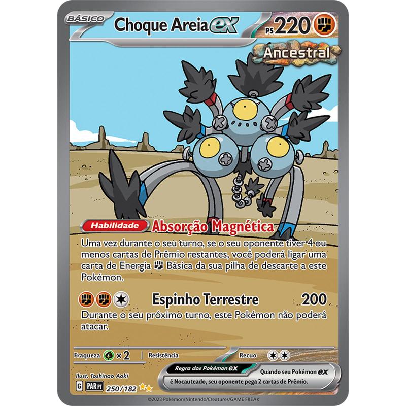 Carta Pokémon - Choque Areia ex 250/182 - Fenda Paradoxal - Copag