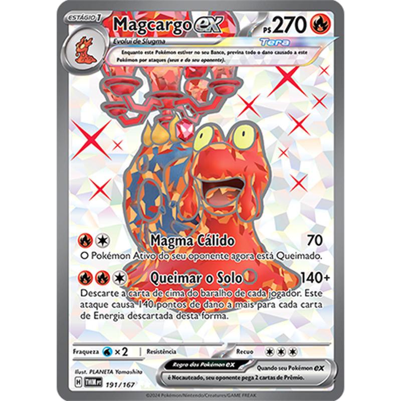 Carta Pokémon - Magcargo Ex 191/167 - Máscaras Do Crepúsculo