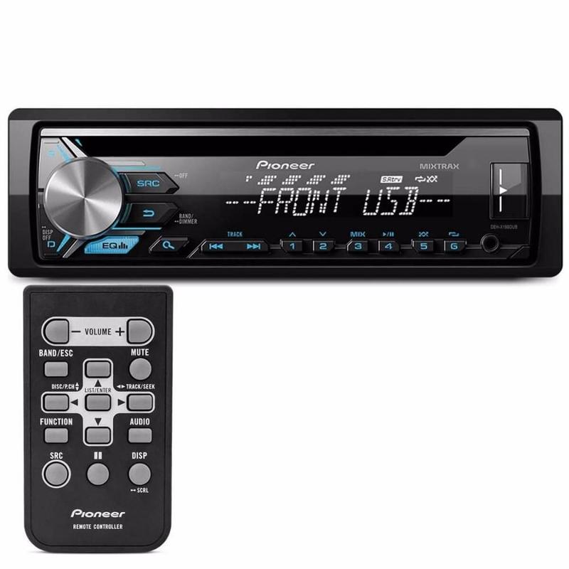CD Player Pioneer DEH-X1980UB USB AUX RCA AM FM MP3 Mixtrax