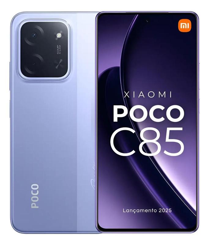 Celular Xiaomi Poco C85 256GB 8GB RAM Roxo Bivolt - Poco C85