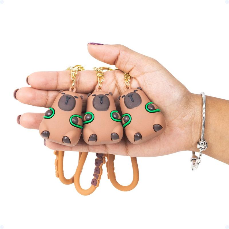チャーム mochigo360 Chaveiro Mosquetão Fecho Lagosta Argola Fofo Borracha Kit 3 - Hxt