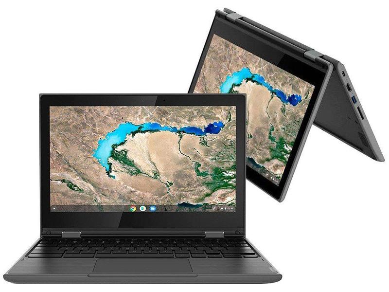 Chromebook 2 em 1 Lenovo 300E Intel Celeron - 4GB 32GB eMMC Touch