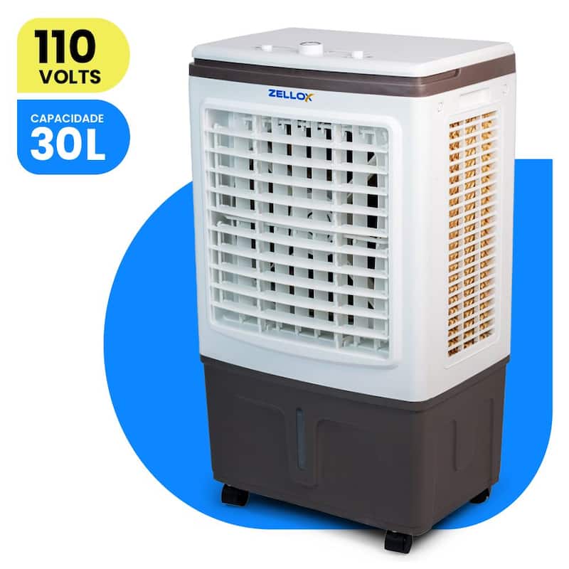 Climatizador Evaporativo de Ar Frio Zellox Portátil 30 litros 4 em