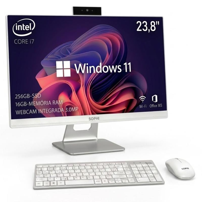 Computador All In One Pc Core I7 16gb Ram Ssd 256gb Tela 23,8 Full
