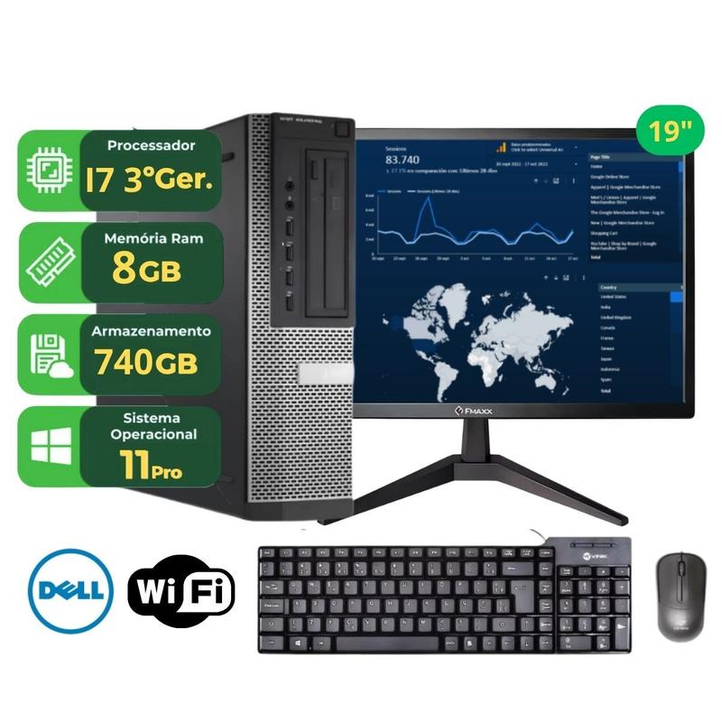 Computador Dell OptiPlex 7010 i7 3ª Geração 8GB RAM SSD 240GB HD