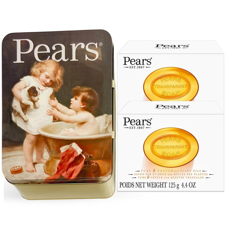 Conjunto de presentes Pears Soap Vintage Tin 2 sabonetes de