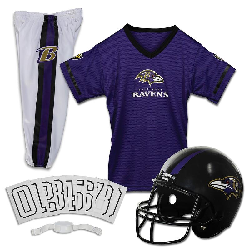 Conjunto de uniformes de futebol Franklin Sports Baltimore Ravens